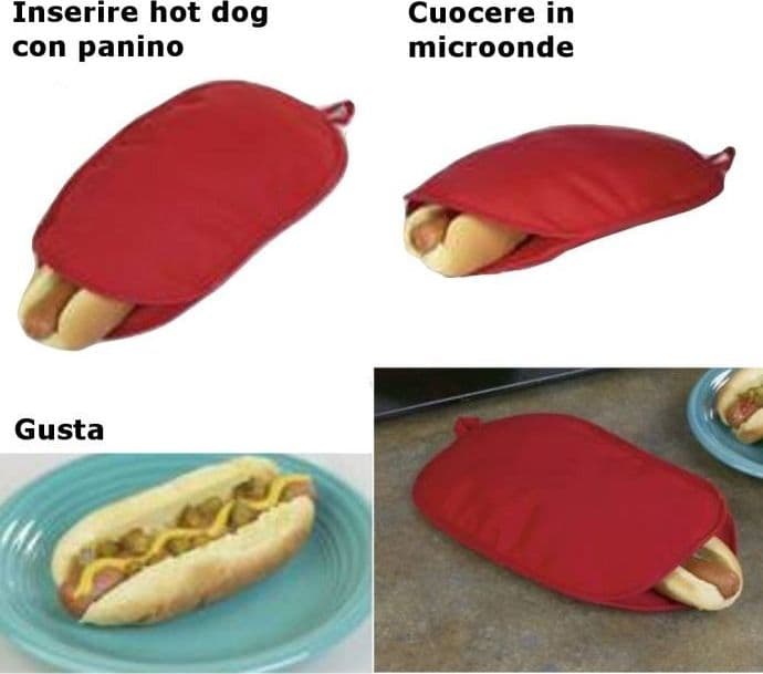 SACCHETTO PER COTTURA PATATE HOT DOG SACCO CUOCI AL FORNO A MICROONDE CUCINA - 6