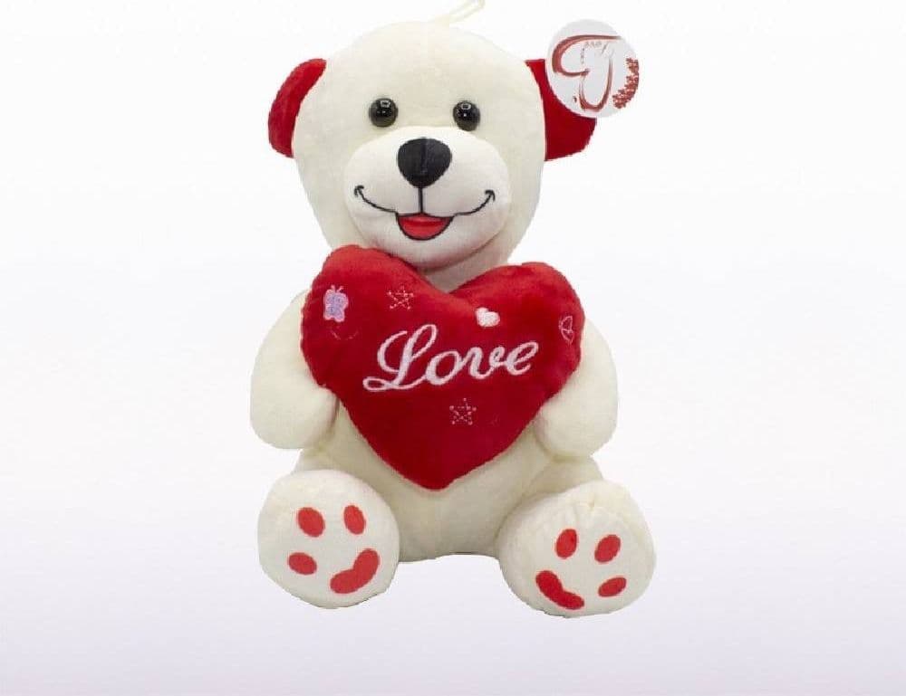 ORSO PELUCHE ORSETTO CON CUORE SCRITTA LOVE 16CM LACCIO IDEA SAN VALENTINO 94879 - 3