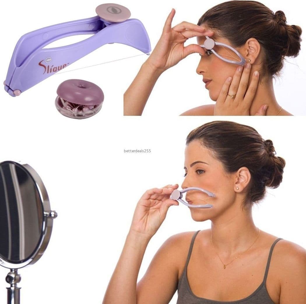 DEPILATORE EPILATORE DONNA RIMUOVI PELI VISO ROLLER A MOLLA FILO ARABO SLIQUE - 2