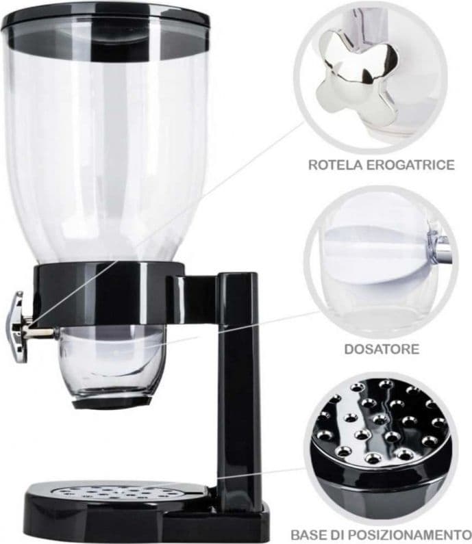 DISPENSER STORAGE SINGOLO CONTENITORE DOSATORE DISTRIBUTORE CEREALI PASTA 500 GR - 3