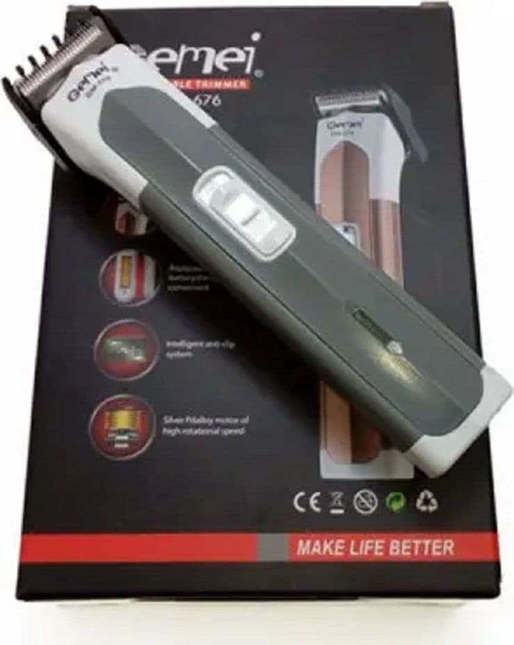 TAGLIACAPELLI BARBA TRIMMER ELETTRICO RICARICABILE PROFESSIONALE GM676 A BATTERIA - 8