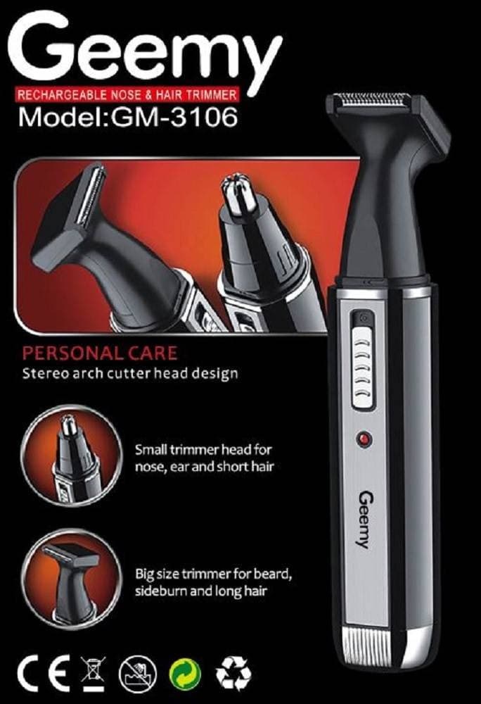 RIFINITORE 2IN1 RASOIO NASO CAPELLI RICARICABILE PROFESSIONALE ELETTRICO GM-3106 - 9