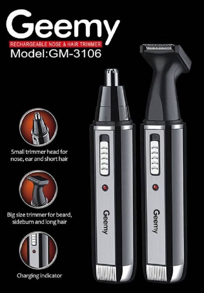 RIFINITORE 2IN1 RASOIO NASO CAPELLI RICARICABILE PROFESSIONALE ELETTRICO GM-3106 - 10
