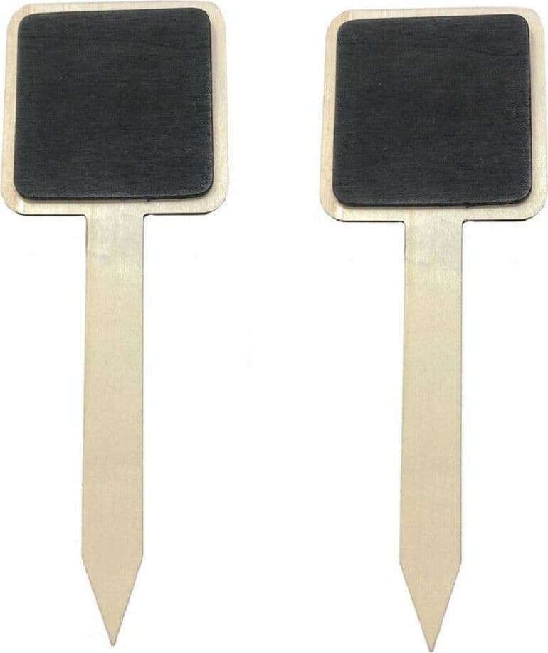 SET 2 LAVAGNETTE PER PIANTE CON PICCHETTO LAVAGNA ETICHETTA FIORI PIANTA 53927A - 2