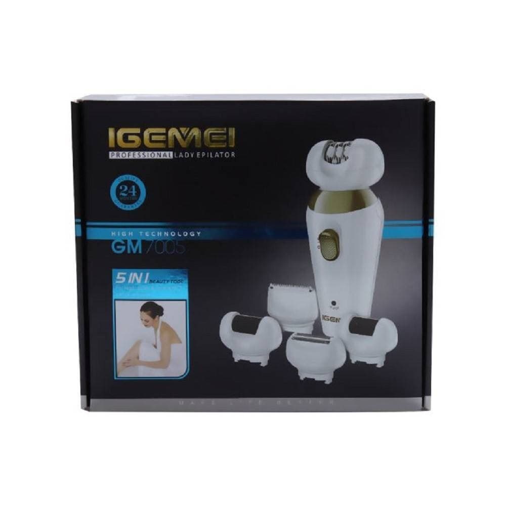 EPILATORE PROFESSIONALE RICARICABILE DEPILAZIONE VISO CORPO DONNA 5IN1 GM-7005 - 10