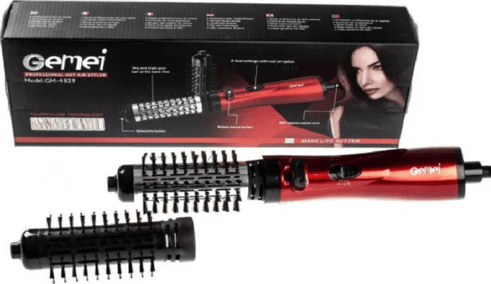 SPAZZOLA ROTANTE STYLER 2IN1 PROFESSIONALE AD ARIA CALDA ASCIUGACAPELLI GM-4829 - 6