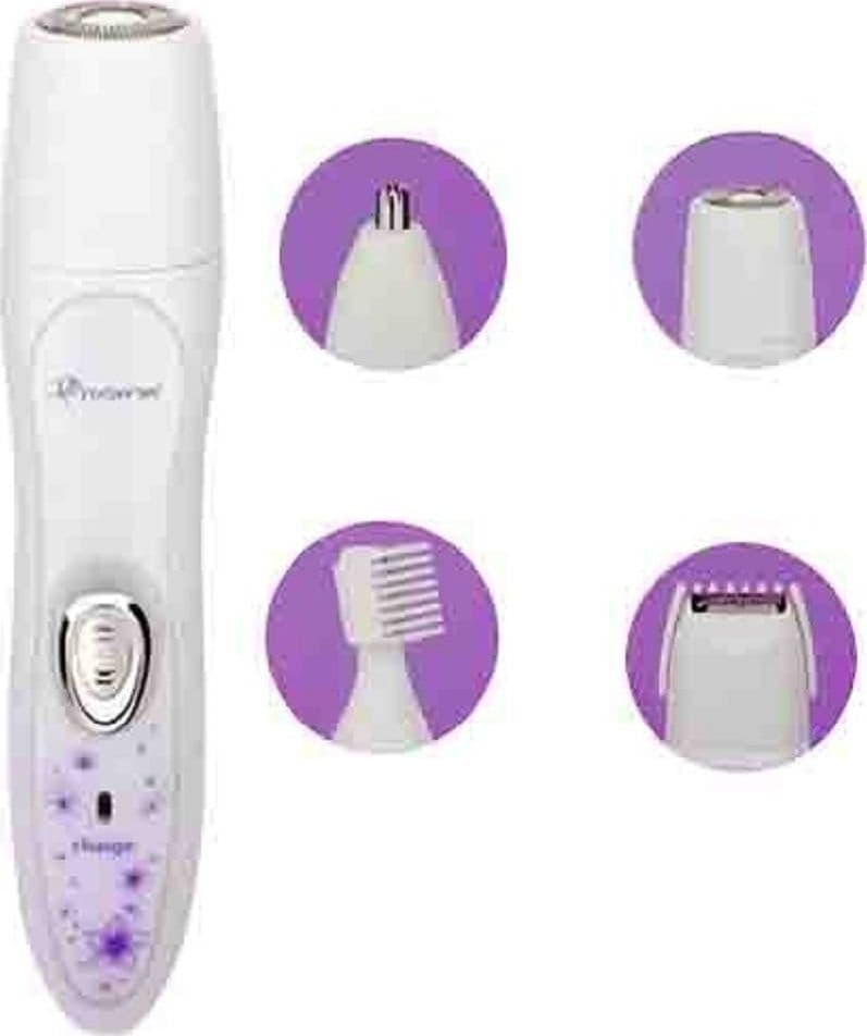 KIT 4 IN 1 RASOIO RIFINITORE DONNA EPILATORE PROFESSIONALE RICARICABILE GM-3078 - 4