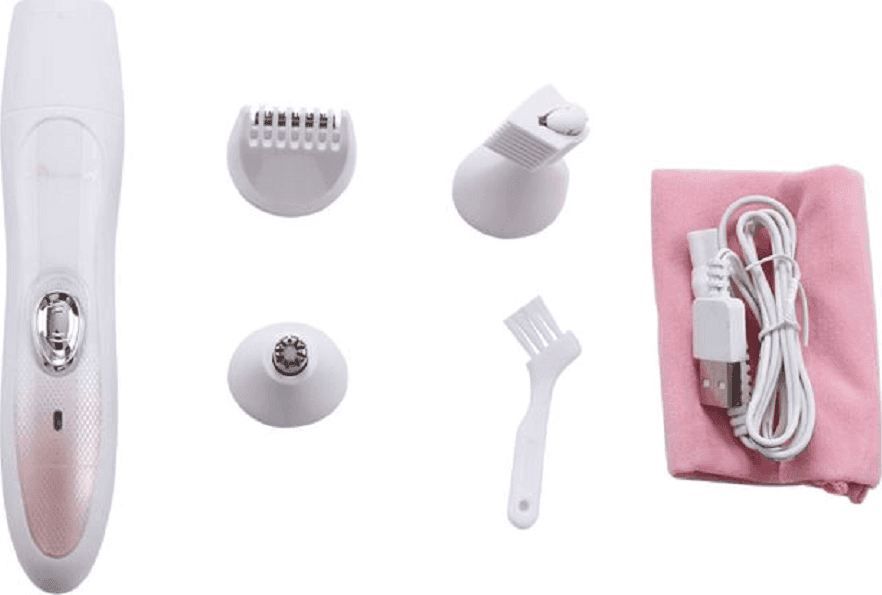 KIT 4 IN 1 RASOIO RIFINITORE DONNA EPILATORE PROFESSIONALE RICARICABILE GM-3078 - 5