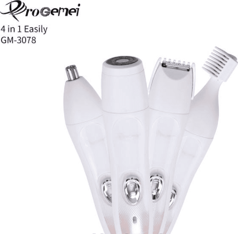 KIT 4 IN 1 RASOIO RIFINITORE DONNA EPILATORE PROFESSIONALE RICARICABILE GM-3078 - 6