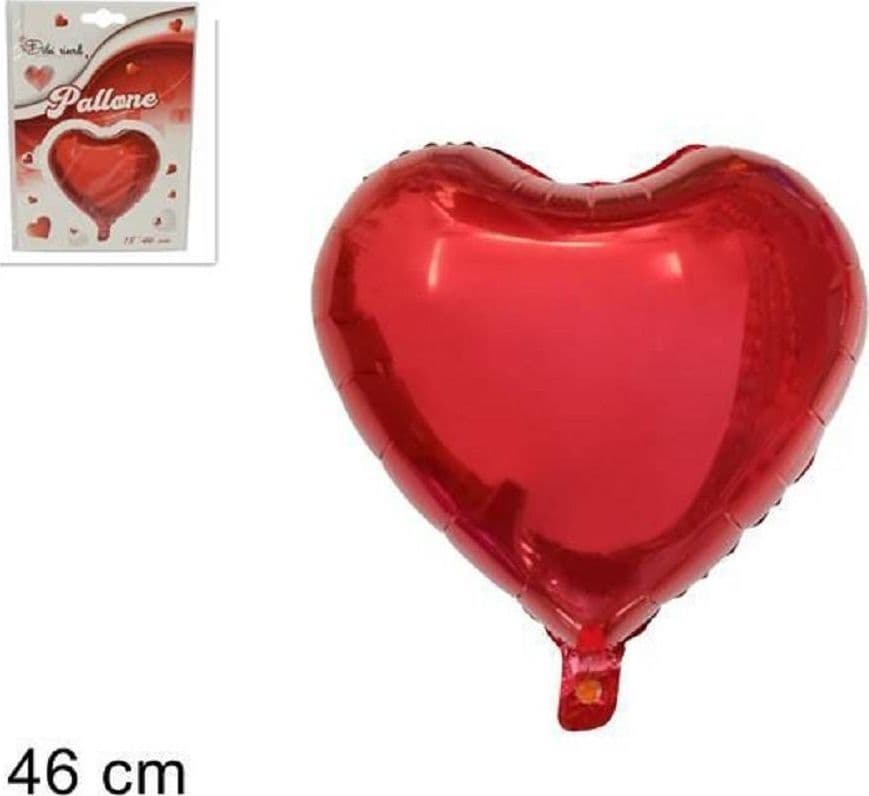 SET 4PZ CUORE ROSSO ELIO 46CM 18" PALLONE PALLONCINO SAN VALENTINO ADDOBBO FESTA - 2