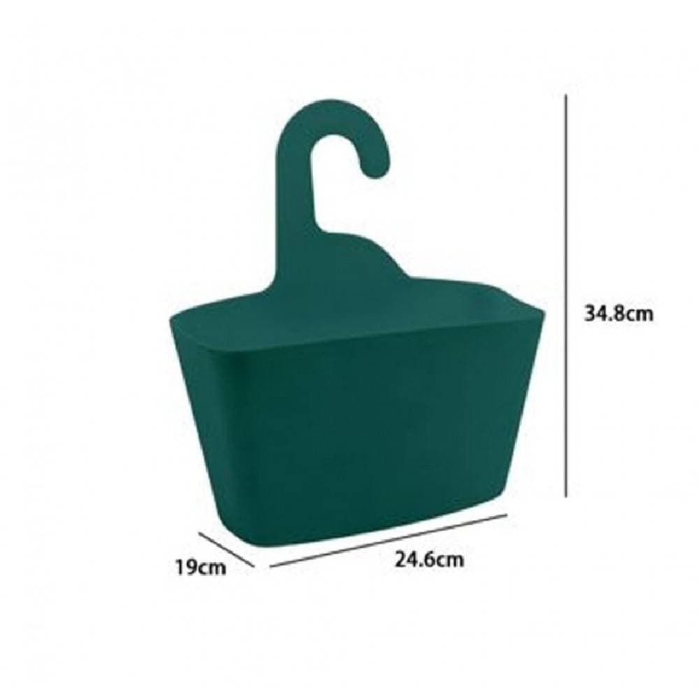 CESTINO PORTA OGGETTI APPENDERE ORGANIZER RETTANGOLARE IMPERMEABILE VERDE 69950 - 2