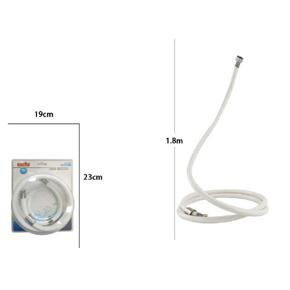 LACCIO TUBO FLESSIBILE DOCCIA PVC BIANCO UNIVERSALE LUNGHEZZA 1,8 METRI 69236 - 2