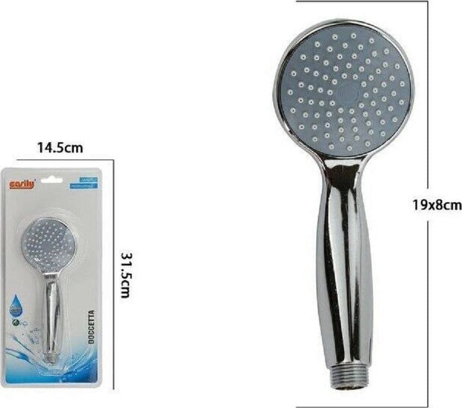 DOCCETTA DOCCINO SOFFIONE BAGNO DOCCIA CORNETTA ROTONDO 18X8CM MODERNO 69113 - 2