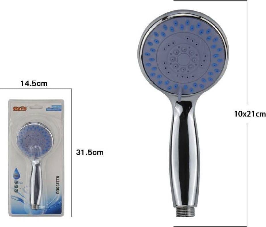 SOFFIONE MULTIGETTO DOCCIA VASCA BAGNO DOCCETTA TELEFONO 69058 GETTO REGOLABILE - 3
