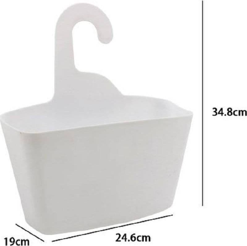 CESTINO PORTA OGGETTI APPENDERE ORGANIZER RETTANGOLARE IMPERMEABILE BIANCO 69785 - 2