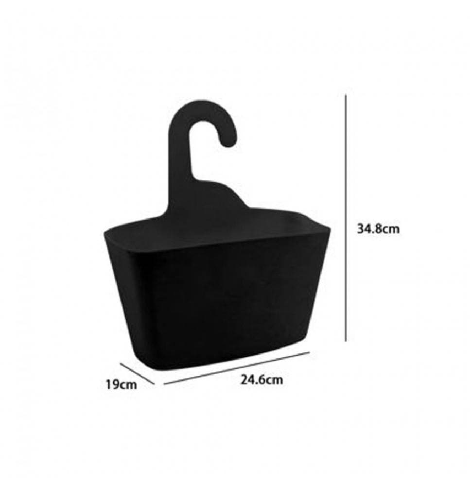 CESTINO PORTA OGGETTI APPENDERE ORGANIZER RETTANGOLARE IMPERMEABILE NERO 69744 - 2