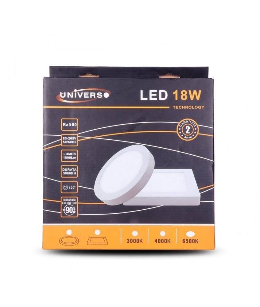 PANNELLO PLAFONIERA LED 18 W QUADRATO LUCE BIANCO CALDO FREDDO NATURALE P2 - 2