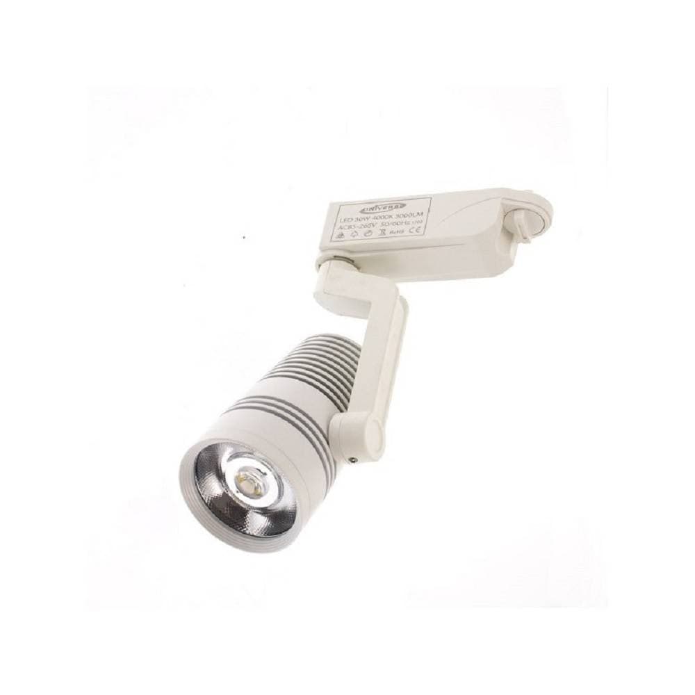 FARETTO A BINARIO PISTA 20 WATT BIANCO LUCE NATURALE FREDDA CALDA 2 POLI F-20W8A - 2