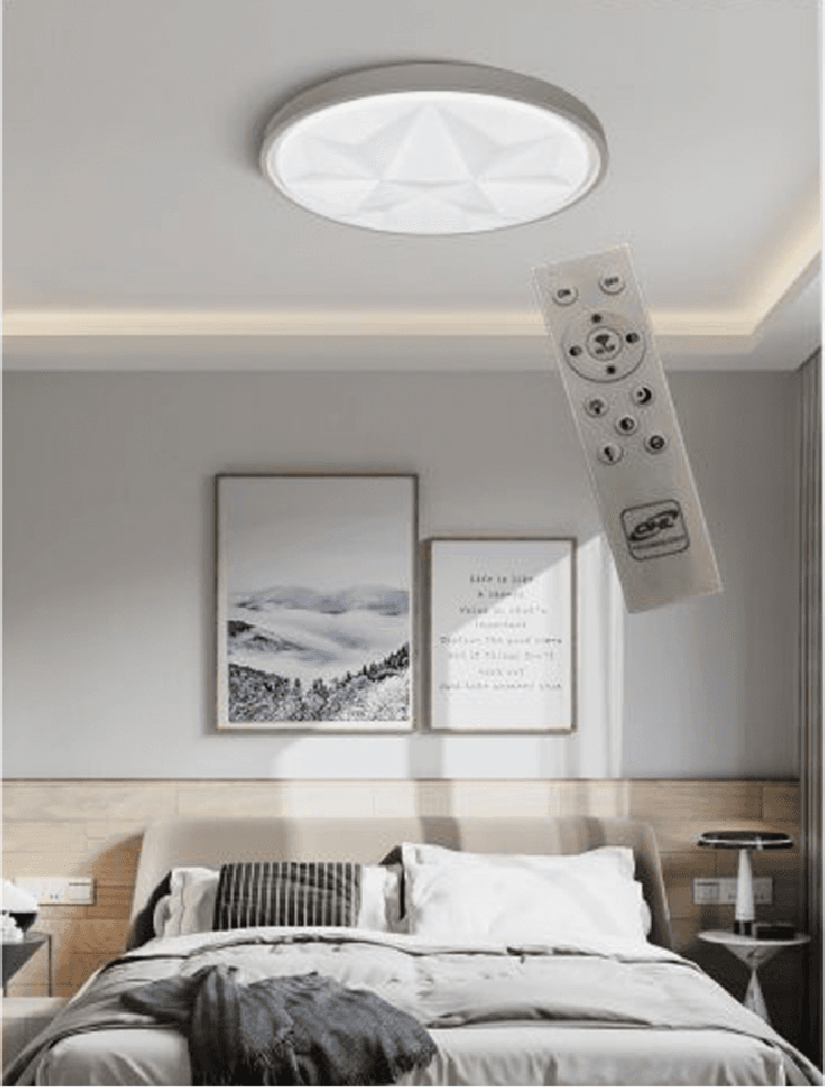 PLAFONIERA SMART DIAMOND LED 60W DIMMERABILE MODERNO TONDO LUCE 6500K 4000K – Bianco Freddo – TrAdE Shop Traesio – lampada