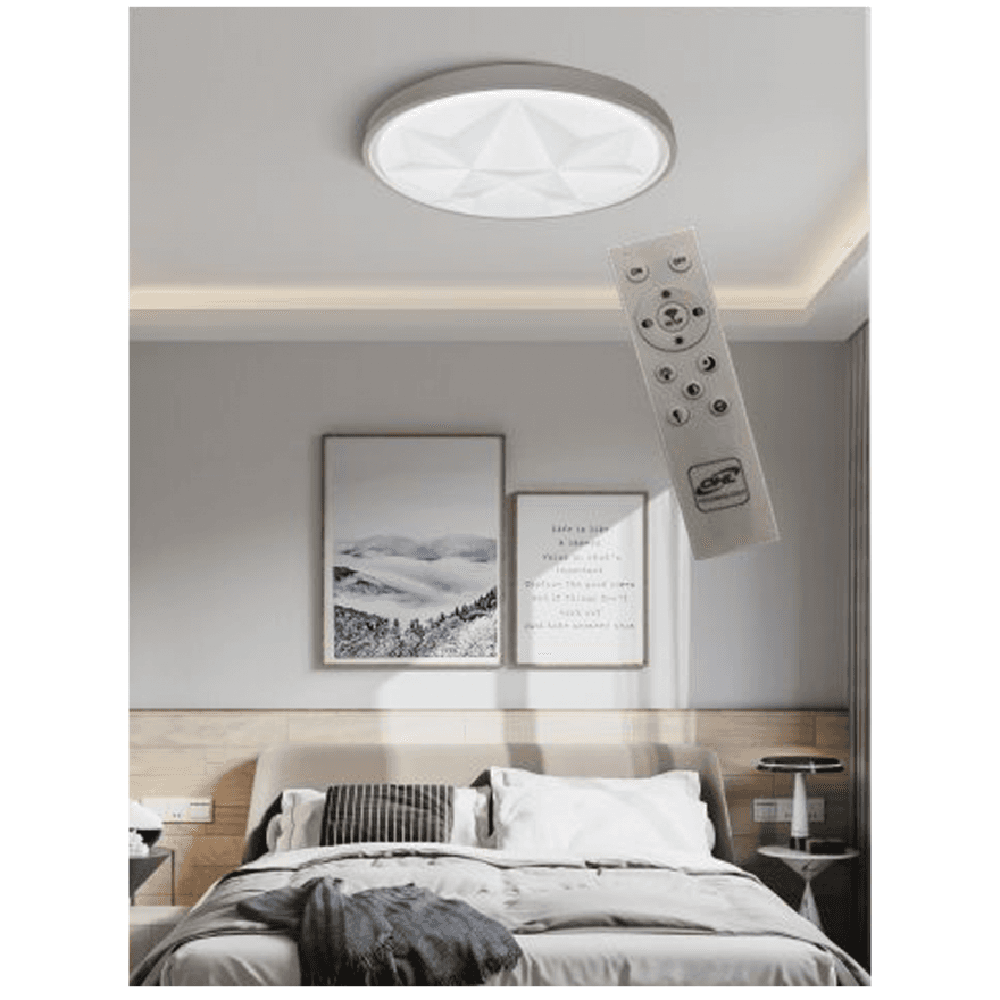 PLAFONIERA SMART DIAMOND LED 60W DIMMERABILE MODERNO TONDO LUCE 6500K 4000K - 6