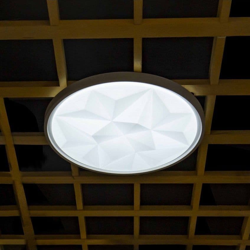 PLAFONIERA SMART DIAMOND LED 60W DIMMERABILE MODERNO TONDO LUCE 6500K 4000K - 4