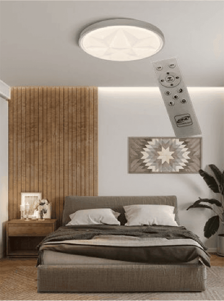 PLAFONIERA SMART DIAMOND LED 60W DIMMERABILE MODERNO TONDO LUCE 6500K 4000K - 2