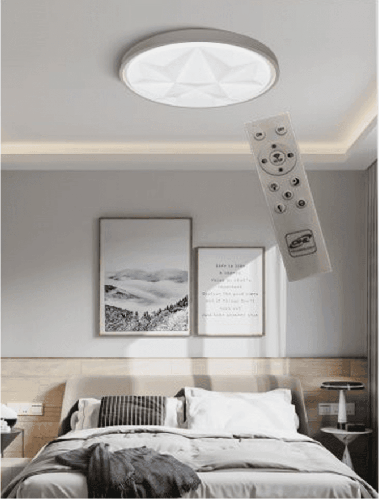 PLAFONIERA SMART DIAMOND LED 60W DIMMERABILE MODERNO TONDO LUCE 6500K 4000K - 3