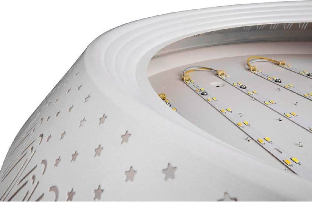 PLAFONIERA 166 WATT LAMPADARIO SOFFITTO MILLE UNA NOTTE 3 TONI LUCE TELECOMANDO - 5