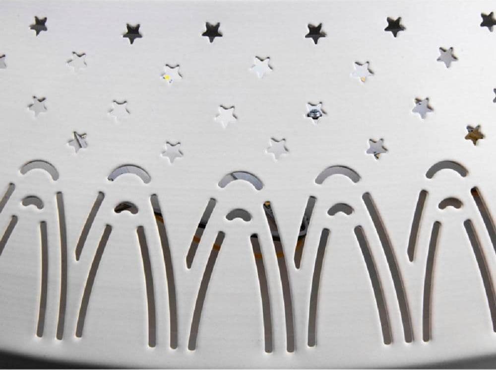 PLAFONIERA 166 WATT LAMPADARIO SOFFITTO MILLE UNA NOTTE 3 TONI LUCE TELECOMANDO - 6