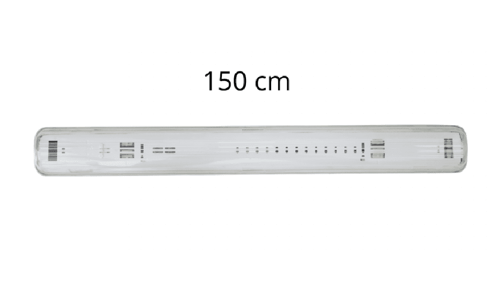 PLAFONIERA STAGNA 1 NEON LED TUBO T8 G13 DA 150CM PARETE SOFFITTO IP65 T8-150SS - 3