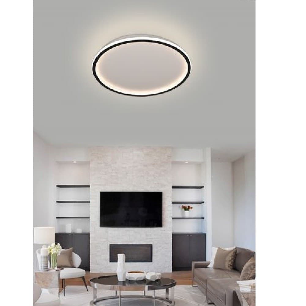 PLAFONIERA A LED MODERNA DA SOFFITTO TONDA 43WATT LUCE FREDDA NATURALE CALDA C13 - 6