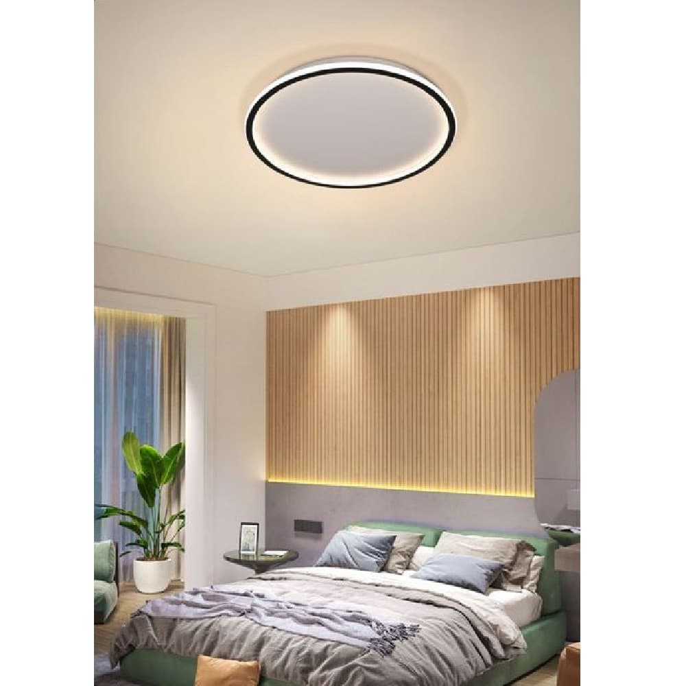 PLAFONIERA A LED MODERNA DA SOFFITTO TONDA 43WATT LUCE FREDDA NATURALE CALDA C13 - 5