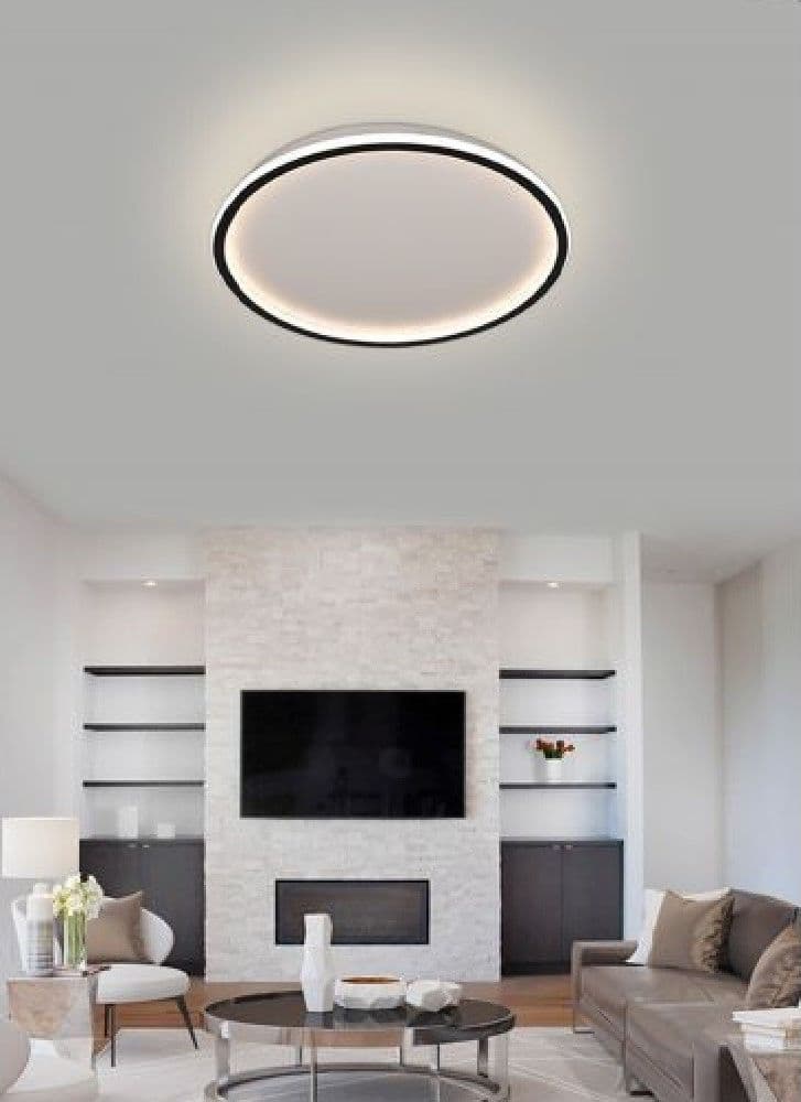 PLAFONIERA A LED MODERNA DA SOFFITTO TONDA 43WATT LUCE FREDDA NATURALE CALDA C13 - 3