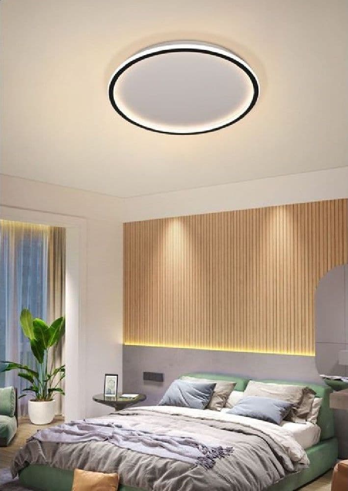 PLAFONIERA A LED MODERNA DA SOFFITTO TONDA 43WATT LUCE FREDDA NATURALE CALDA C13 - 4