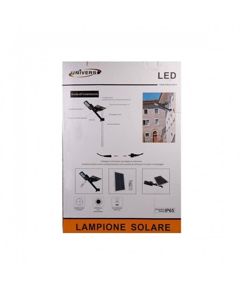 FARO LED LAMPIONE 200W CON PANNELLO ENERGIA SOLARE KIT STAFFA INCLUSO SO-200W-LF - 12