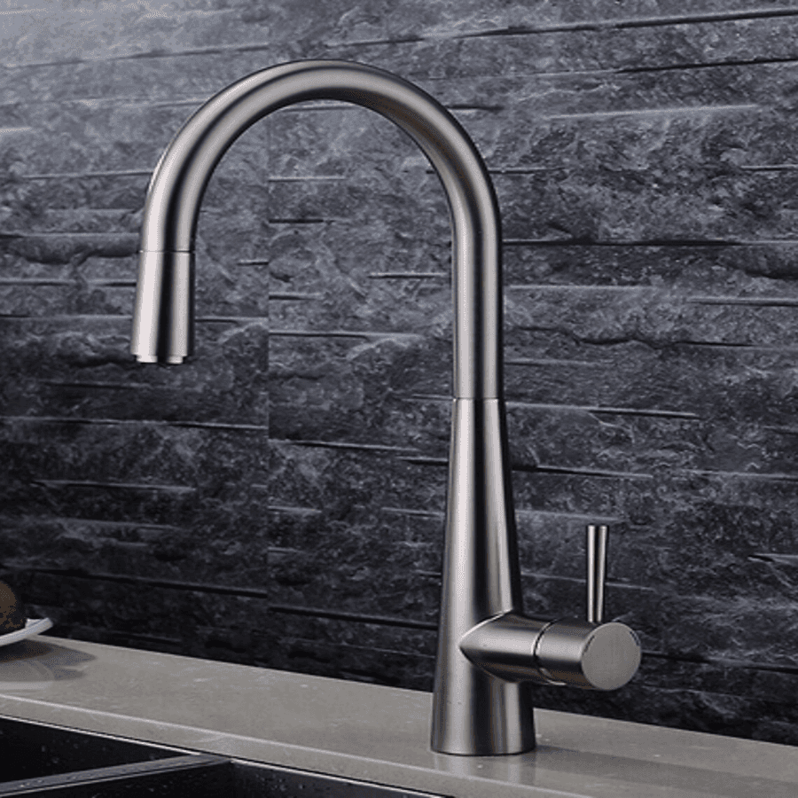 RUBINETTO MONOCOMANDO LAVELLO CUCINA CON DOCCETTA ESTRAIBILE RETRATTILE GIREVOLE - 2
