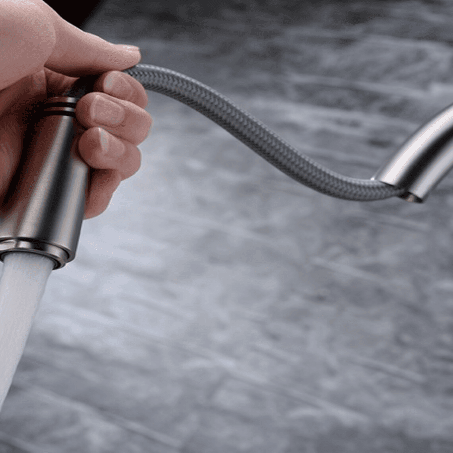 RUBINETTO MONOCOMANDO LAVELLO CUCINA CON DOCCETTA ESTRAIBILE RETRATTILE GIREVOLE - 4