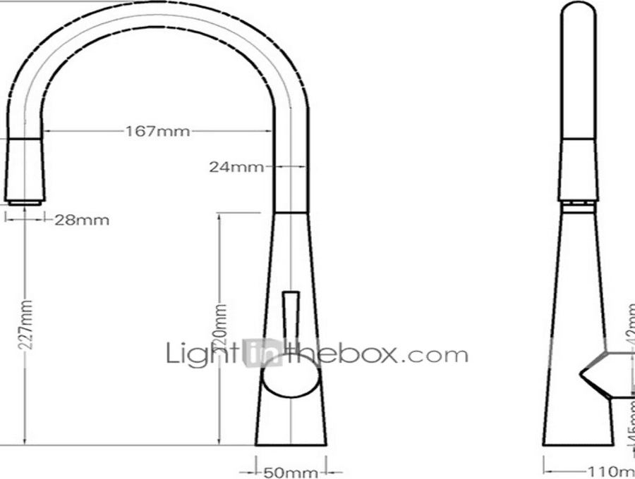RUBINETTO MONOCOMANDO LAVELLO CUCINA CON DOCCETTA ESTRAIBILE RETRATTILE GIREVOLE - 6