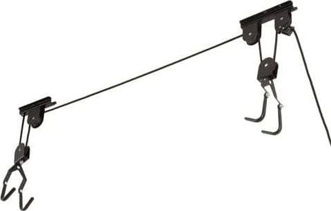 PORTABICI SOSPENSIONE APPENDI BICI SOFFITTO CANTINA GARAGE CARRUCOLA 1 BICI 20KG - 4