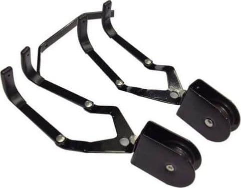 PORTABICI SOSPENSIONE APPENDI BICI SOFFITTO CANTINA GARAGE CARRUCOLA 1 BICI 20KG - 5