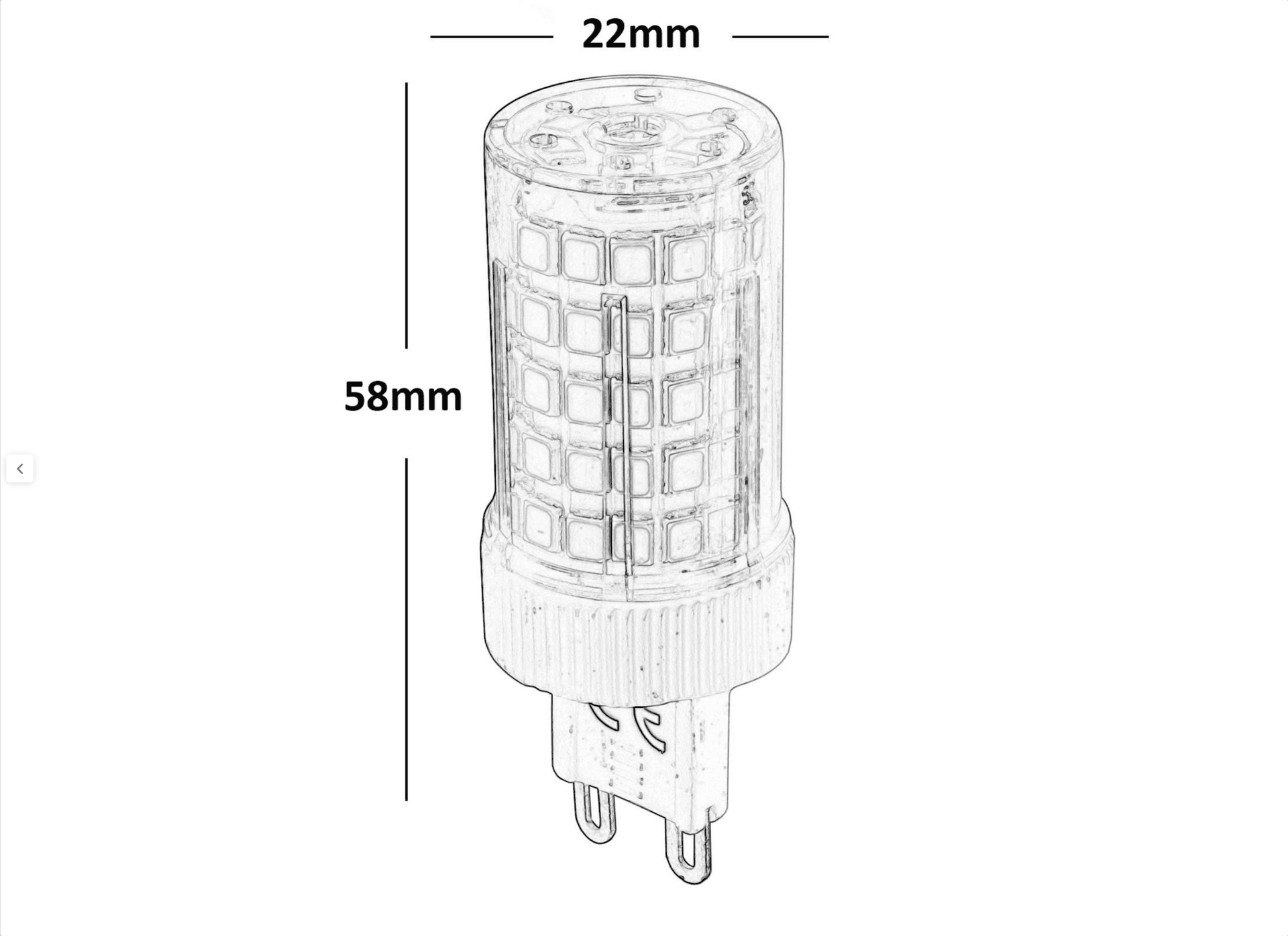 LAMPADINA LED G9 7 WATT 86LED SMD UNIVERSALE LUCE BIANCA CALDA NATURALE FREDDA - 2