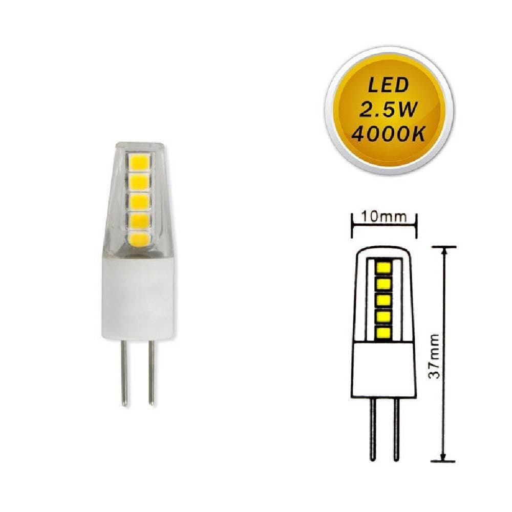 LAMPADINA LED SMD G4 2 W 12V LUCE FREDDA 6500K CALDA 3000K NATURALE 4000K G4-06 - 4