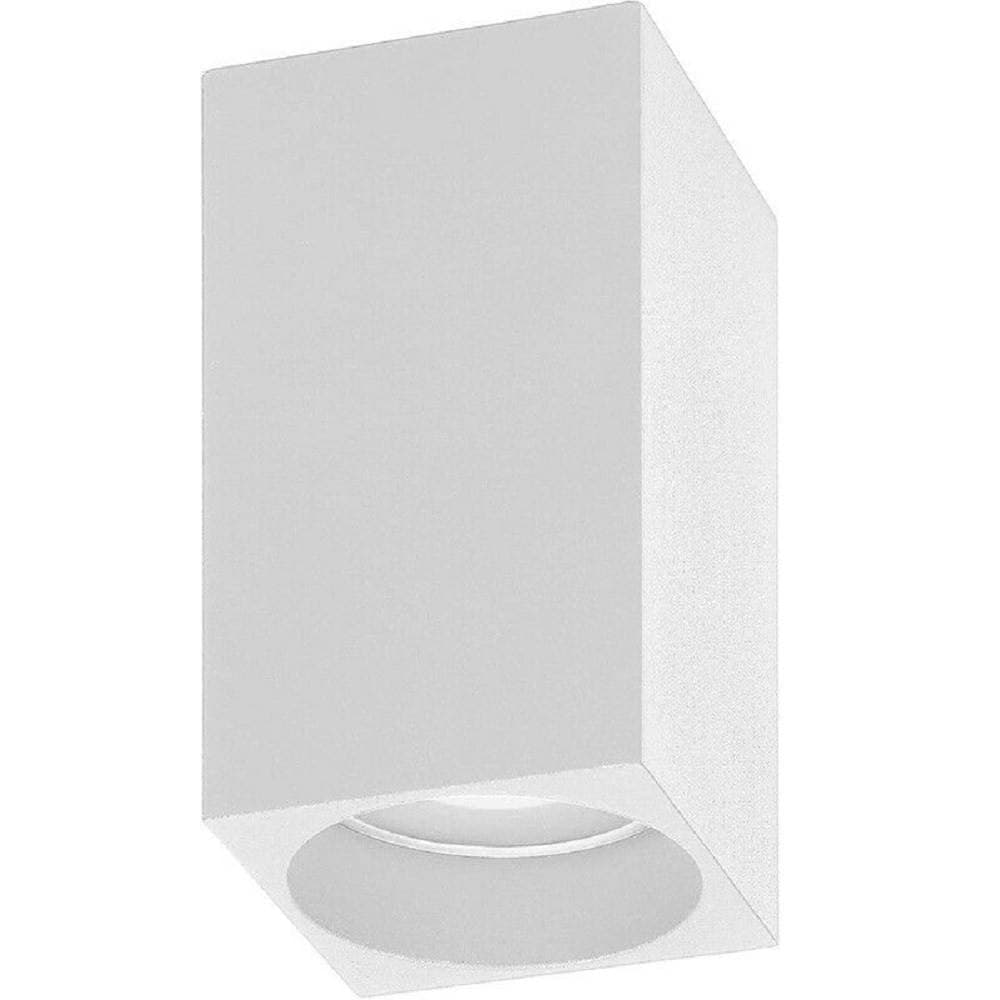 APPLIQUE SOFFITTO PORTAFARETTO IN GESSO A CUBO VERNICIABILE ATTACCO GU10 GS-C14 - 2