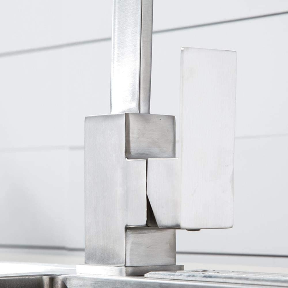 RUBINETTO MONOCOMANDO LAVELLO CUCINA TUBO CANNA ALTA LUNGA QUADRATA SAIL CUBE - 4