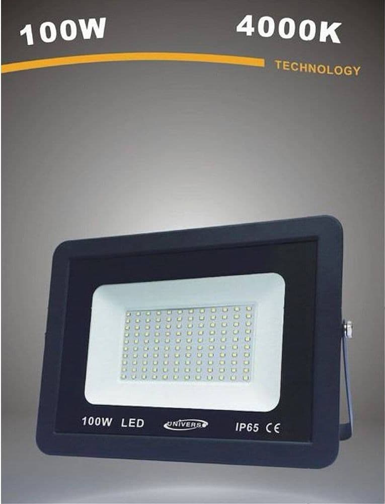 FARETTO LED PROIETTORE DA ESTERNO 100W NERO IP65 LUCE 6500K 4000K 3000K - 4