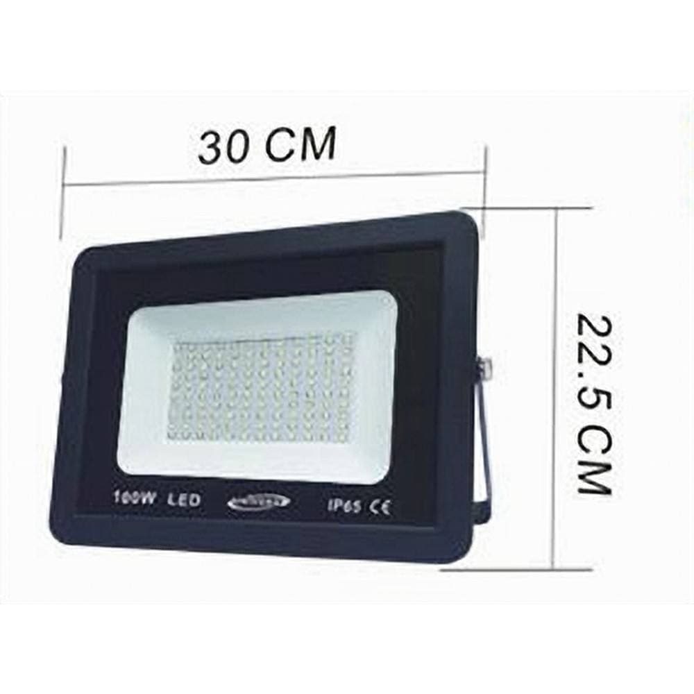 FARETTO LED PROIETTORE DA ESTERNO 100W NERO IP65 LUCE 6500K 4000K 3000K - 5