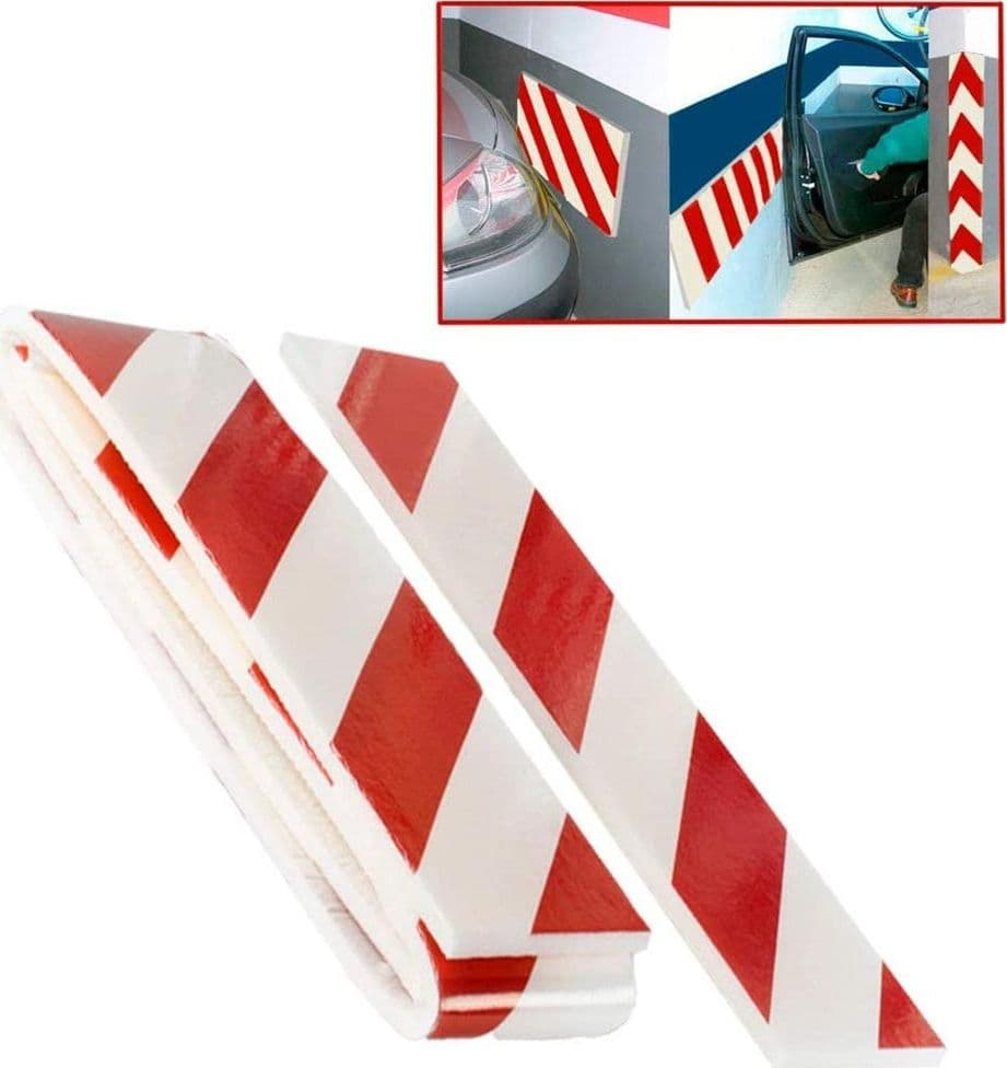 SET 2 PANNELLI ADESIVI ANTIURTO PER GARAGE BOX PROTEZIONE PARAURTI AUTO 24X50CM - 2