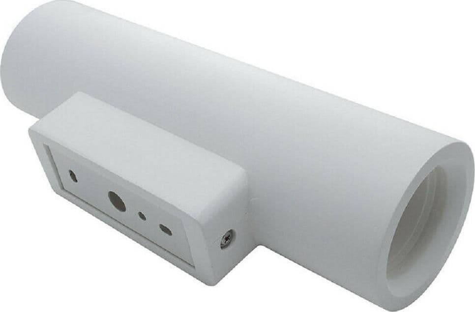 APPLIQUE PARETE DOPPIA EMISSIONE UP DOWN GESSO VERNICIABILE CILINDRO GU10 GS-E50 - 2