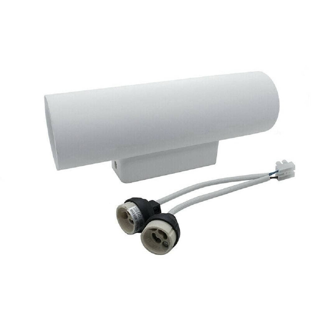 APPLIQUE PARETE DOPPIA EMISSIONE UP DOWN GESSO VERNICIABILE CILINDRO GU10 GS-E50 - 3