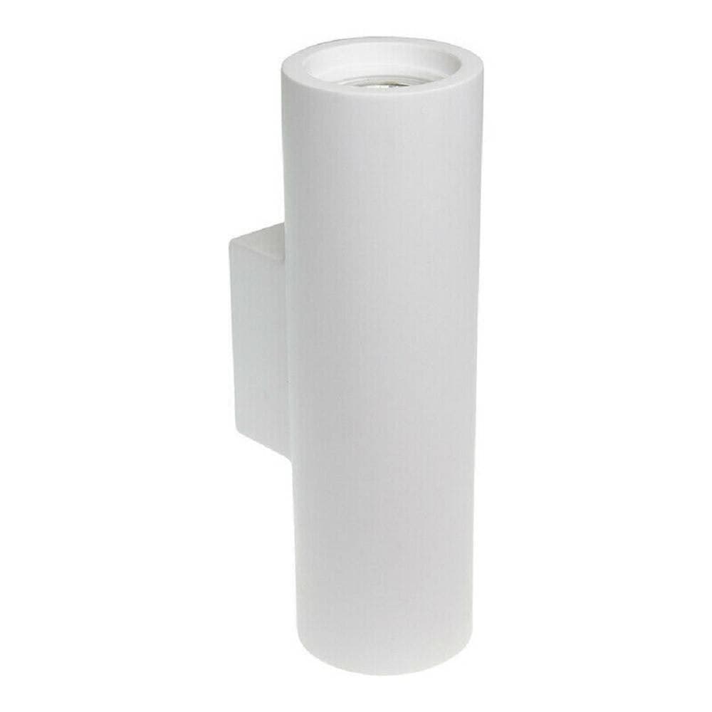 APPLIQUE PARETE DOPPIA EMISSIONE UP DOWN GESSO VERNICIABILE CILINDRO GU10 GS-E50 - 4